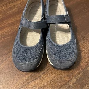 Blue Velcro casual Mary Jane style